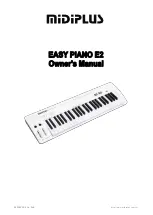 Предварительный просмотр 1 страницы midiplus EASY PIANO E2 Owner'S Manual