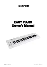 midiplus EASY PIANO Owner'S Manual preview