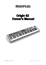 Предварительный просмотр 1 страницы midiplus Origin 62 Owner'S Manual