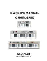 Предварительный просмотр 1 страницы midiplus Origin series Owner'S Manual