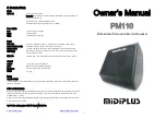 Предварительный просмотр 2 страницы midiplus PM110 Owner'S Manual