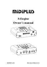 Предварительный просмотр 1 страницы midiplus S-Engine 8030 Owner'S Manual