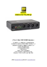 Preview for 1 page of Miditech midiface 4x4 Thru/Merge Quick Start Manual