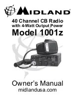 Предварительный просмотр 1 страницы Midland 1001z Owner'S Manual