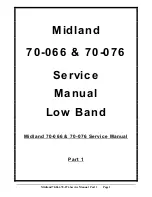 Preview for 1 page of Midland 70-066 Service Manual