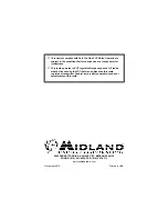 Preview for 18 page of Midland 94-3110B Operator'S Manual