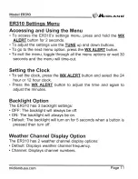 Preview for 11 page of Midland ER310 Manual