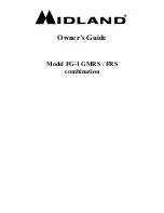 Preview for 1 page of Midland FG-1 GFRS Owner'S Manual