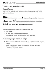 Preview for 11 page of Midland Micro Mobile MXT105 Manual