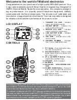 Preview for 2 page of Midland X-tra Talk LXT118 Series Owner'S Manual