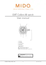 Предварительный просмотр 1 страницы Mido GMT Calibre 80 User Manual