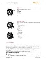 Предварительный просмотр 3 страницы Mido Quartz Chronograph User Manual