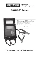 Midtronics MDX-300 Series Instruction Manual preview