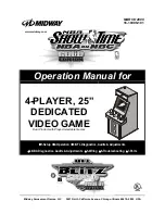 Midway 4-Player 25" Dedicated Video Game Operation Manual preview