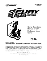 Предварительный просмотр 1 страницы Midway CART Fury Championship Racing Operation Manual