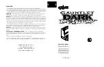 Midway Gauntlet Dark Legacy Operation Manual preview