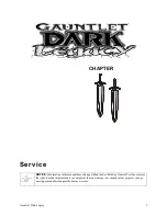 Preview for 8 page of Midway Gauntlet Dark Legacy Operation Manual