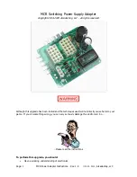 Предварительный просмотр 1 страницы Midway MCR Switching Power Supply Adapter Manual