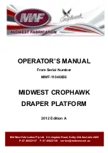 Midwest Crophawk Draper Platform Operator'S Manual preview