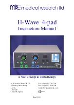 Предварительный просмотр 1 страницы MIE medical research H-Wave 4-pad Instruction Manual