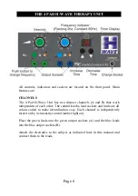 Предварительный просмотр 6 страницы MIE medical research H-Wave 4-pad Instruction Manual