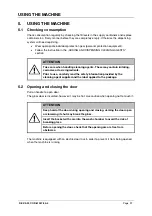 Preview for 22 page of Miele professional 62850501USA Operating Instructions Manual