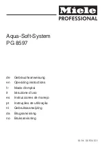 Miele professional Aqua-Soft-System PG 8597 Operating Instructions Manual preview