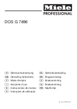 Preview for 1 page of Miele professional DOS G 7896 Operating Instructions Manual