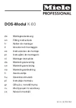 Preview for 1 page of Miele professional DOS K 60 Fitting Instructions Manual