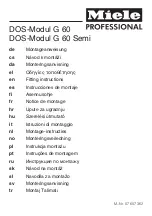 Miele professional DOS-Modul G 60 Fitting Instructions Manual preview