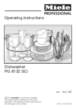 Предварительный просмотр 1 страницы Miele professional PG 8132 SCi XXL Operating Instructions Manual