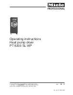 Preview for 1 page of Miele professional PT 8203 SL WP Operating Instructions Manual