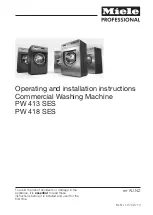 Preview for 1 page of Miele professional PW 413 SES Operating And Installation Instructions