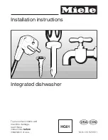Preview for 1 page of Miele 05 620 661 Installation Instructions Manual