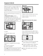 Предварительный просмотр 2 страницы Miele 07 173 930 Quick Manual