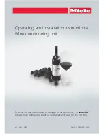 Preview for 1 page of Miele 09 507 300 Operating And Installation Instructions