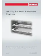 Preview for 1 page of Miele 09 580 070 Operating And Installation Instructions