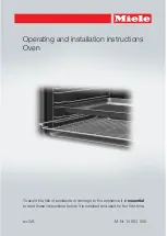 Preview for 1 page of Miele 10 683 800 Operating And Installation Instructions