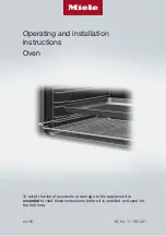 Miele 11 190 803 Operating And Installation Instructions preview