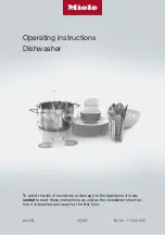 Предварительный просмотр 1 страницы Miele 11 522 040 Operating Instructions Manual