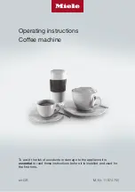 Предварительный просмотр 1 страницы Miele 11 674 750 Operating Instructions Manual