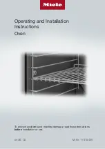 Предварительный просмотр 1 страницы Miele 11 919 400 Operating And Installation Instructions