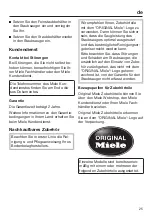 Preview for 25 page of Miele 112551022 Operating Instructions Manual