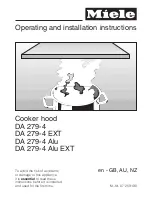 Preview for 1 page of Miele 279-4 EXT Operating And Installation Manual