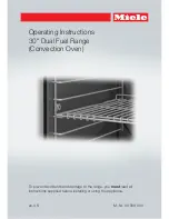 Miele 30" Dual Fuel Range Operating Instructions Manual preview