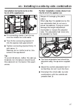 Preview for 27 page of Miele 4002515810071 Side-By-Side Installation