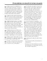 Preview for 7 page of Miele 5 (French) Mode D'Emploi