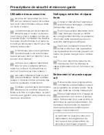 Preview for 8 page of Miele 5 (French) Mode D'Emploi