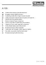 Miele A 105 Operating Instructions Manual предпросмотр