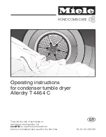 Miele Allerdry T 4464 C Operating Instructions Manual preview